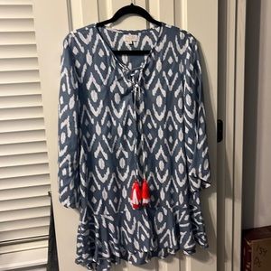Mud Pie Blue Ikat Dress